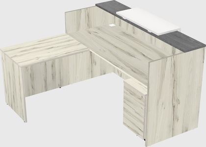 L-shaped modular reception