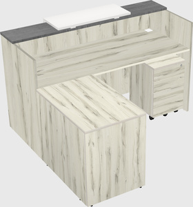 L-shaped modular reception
