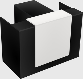 L-shaped modular reception