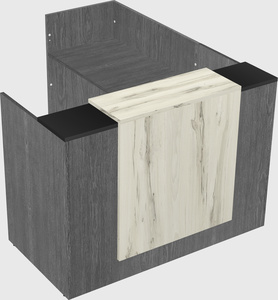 L-shaped modular reception