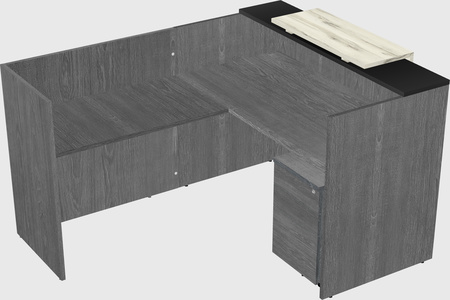 L-shaped modular reception