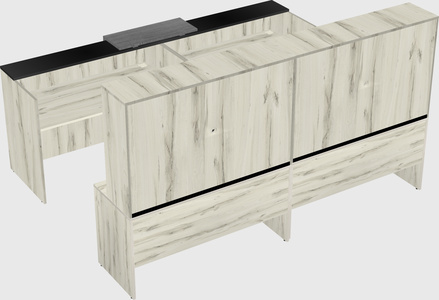 Shared u-shaped reception desks