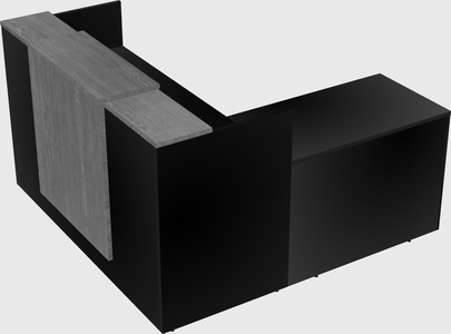 L-shaped modular reception