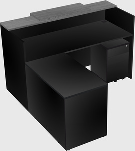 L-shaped modular reception