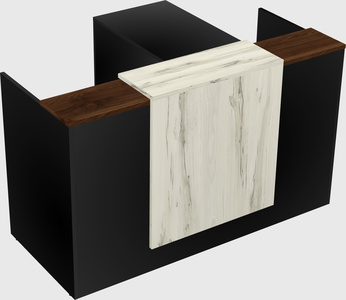 L-shaped modular reception