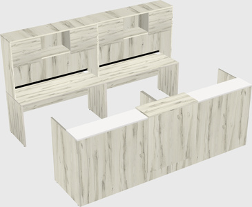 Shared u-shaped reception desks
