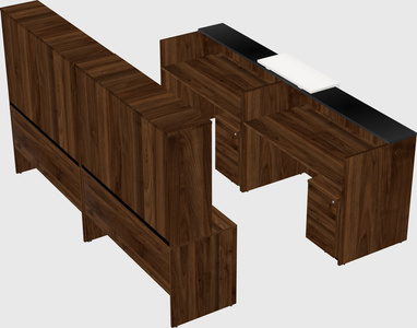 Shared u-shaped reception desks