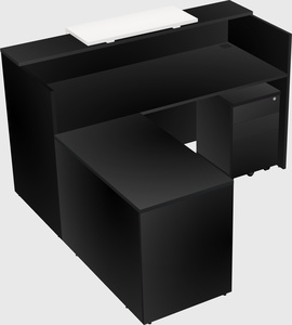 L-shaped modular reception
