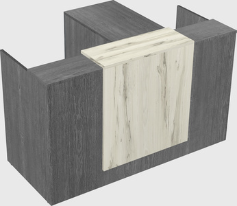 L-shaped modular reception