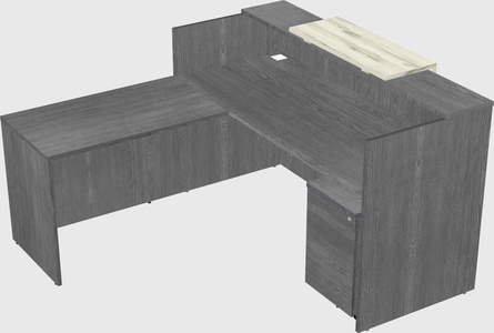 L-shaped modular reception