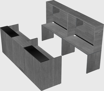 Shared u-shaped reception desks