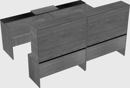 Shared u-shaped reception desks