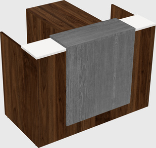 L-shaped modular reception