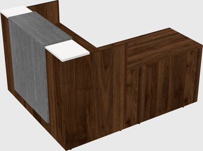 L-shaped modular reception