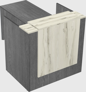 L-shaped modular reception