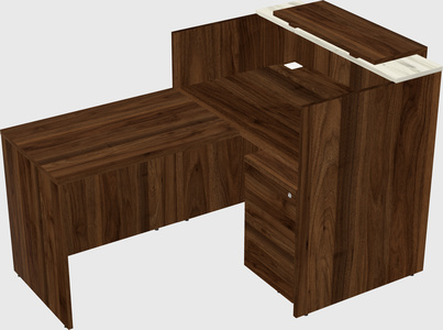 L-shaped modular reception