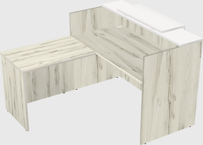 L-shaped modular reception