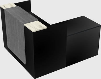 L-shaped modular reception