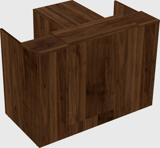 L-shaped modular reception