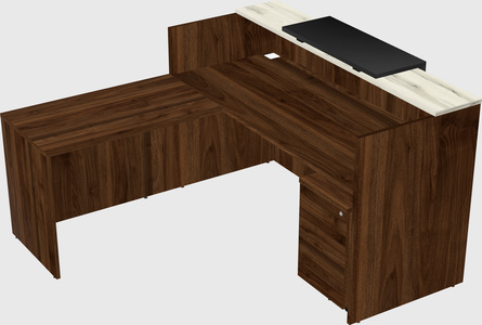 L-shaped modular reception
