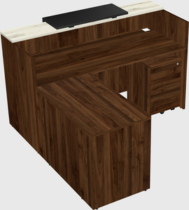 L-shaped modular reception