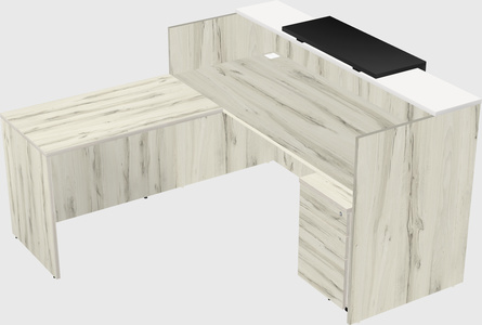 L-shaped modular reception