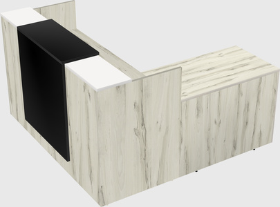 L-shaped modular reception