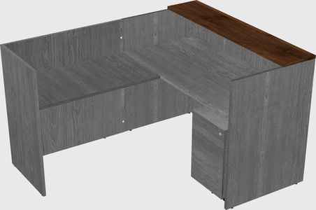 L-shaped modular reception
