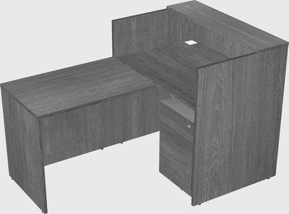 L-shaped modular reception