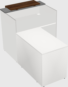 L-shaped modular reception