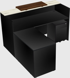 L-shaped modular reception