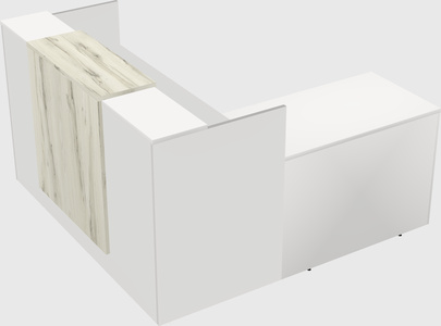 L-shaped modular reception