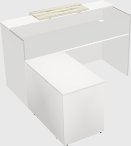 L-shaped modular reception