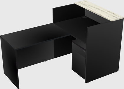 L-shaped modular reception