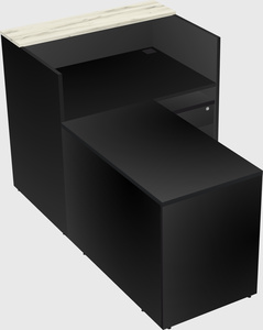L-shaped modular reception