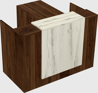 L-shaped modular reception