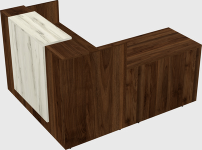 L-shaped modular reception