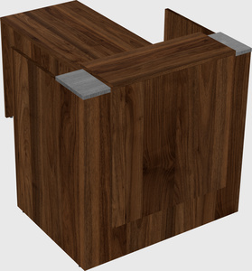 L-shaped modular reception