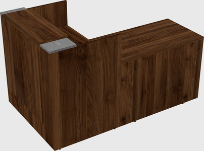 L-shaped modular reception