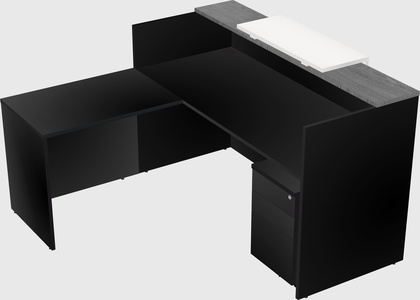 L-shaped modular reception