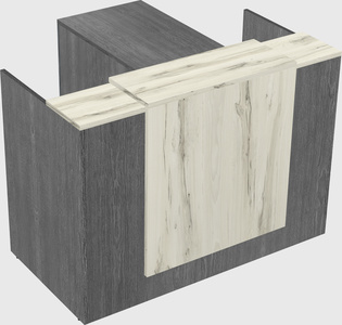 L-shaped modular reception