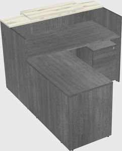 L-shaped modular reception