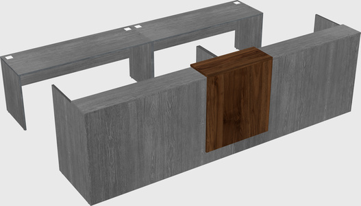 Shared u-shaped reception desks