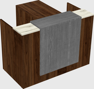 L-shaped modular reception