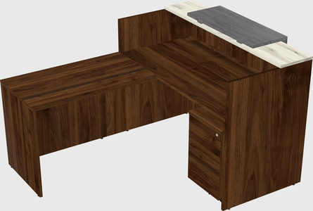 L-shaped modular reception