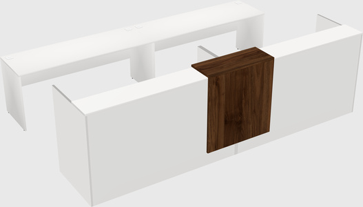Shared u-shaped reception desks