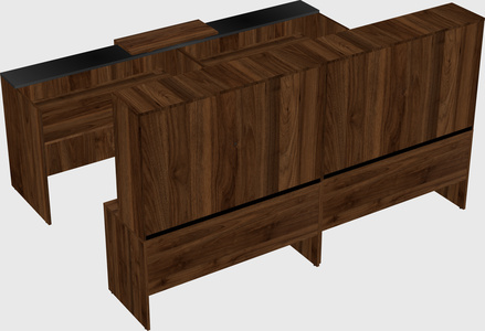 Shared u-shaped reception desks