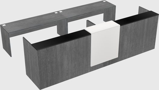 Shared u-shaped reception desks