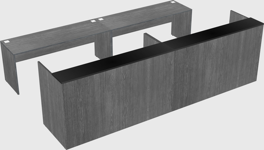 Shared u-shaped reception desks