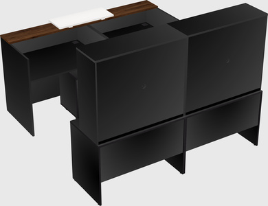 Shared u-shaped reception desks